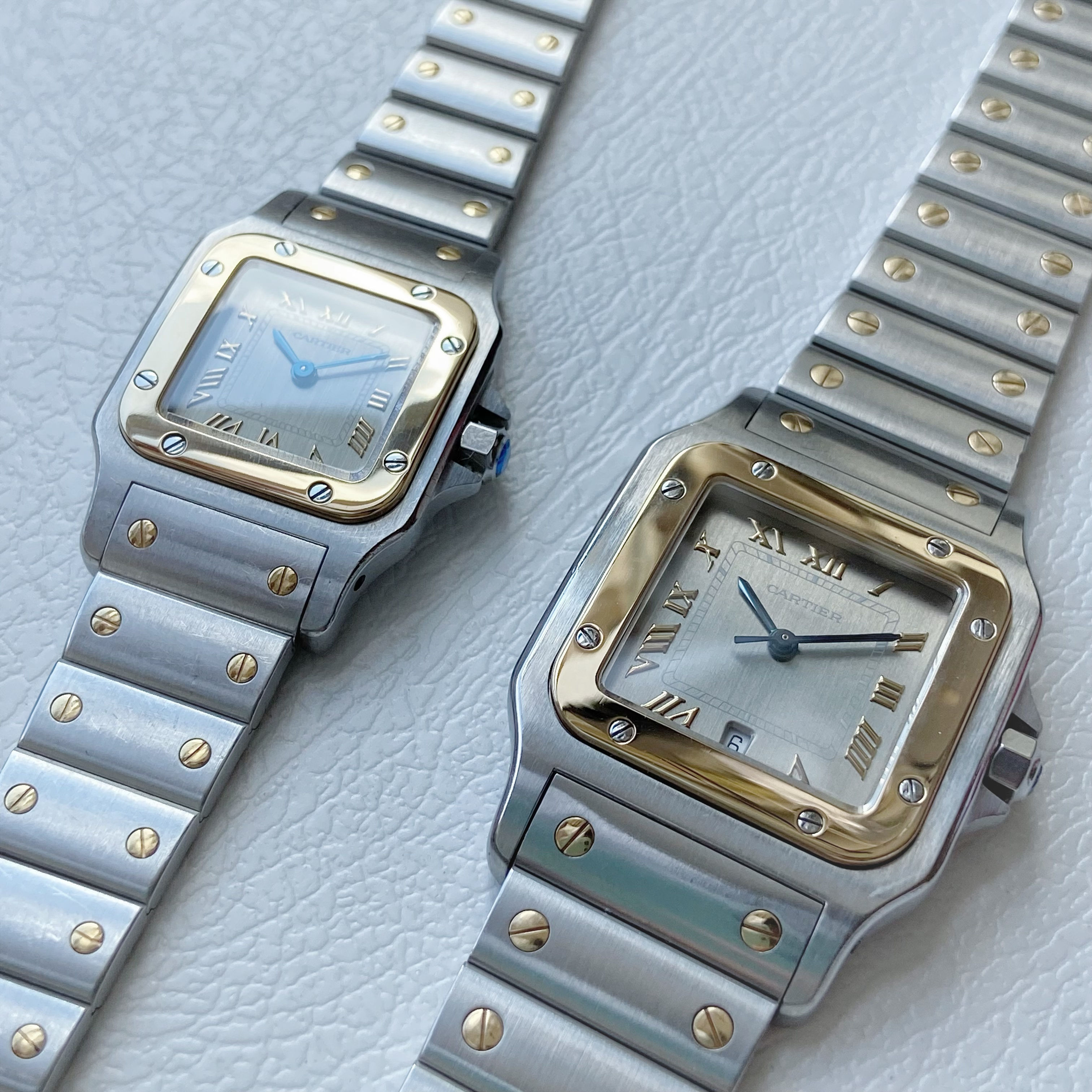 Cartier Santos Galbee Ghost Quartz 1566/1567