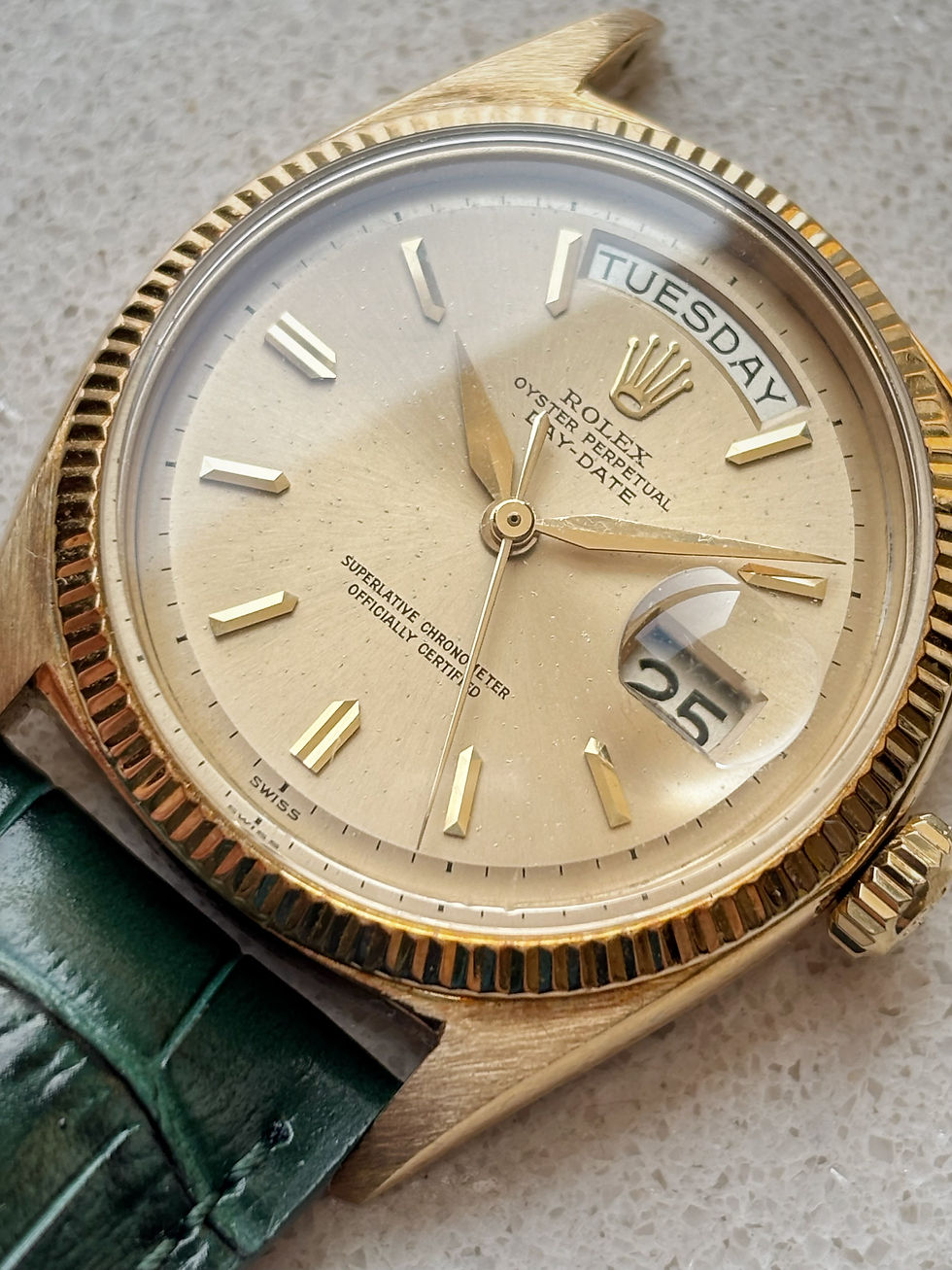 Thumbnail: 1958 Rolex Day-Date Swiss dial dolphin hands