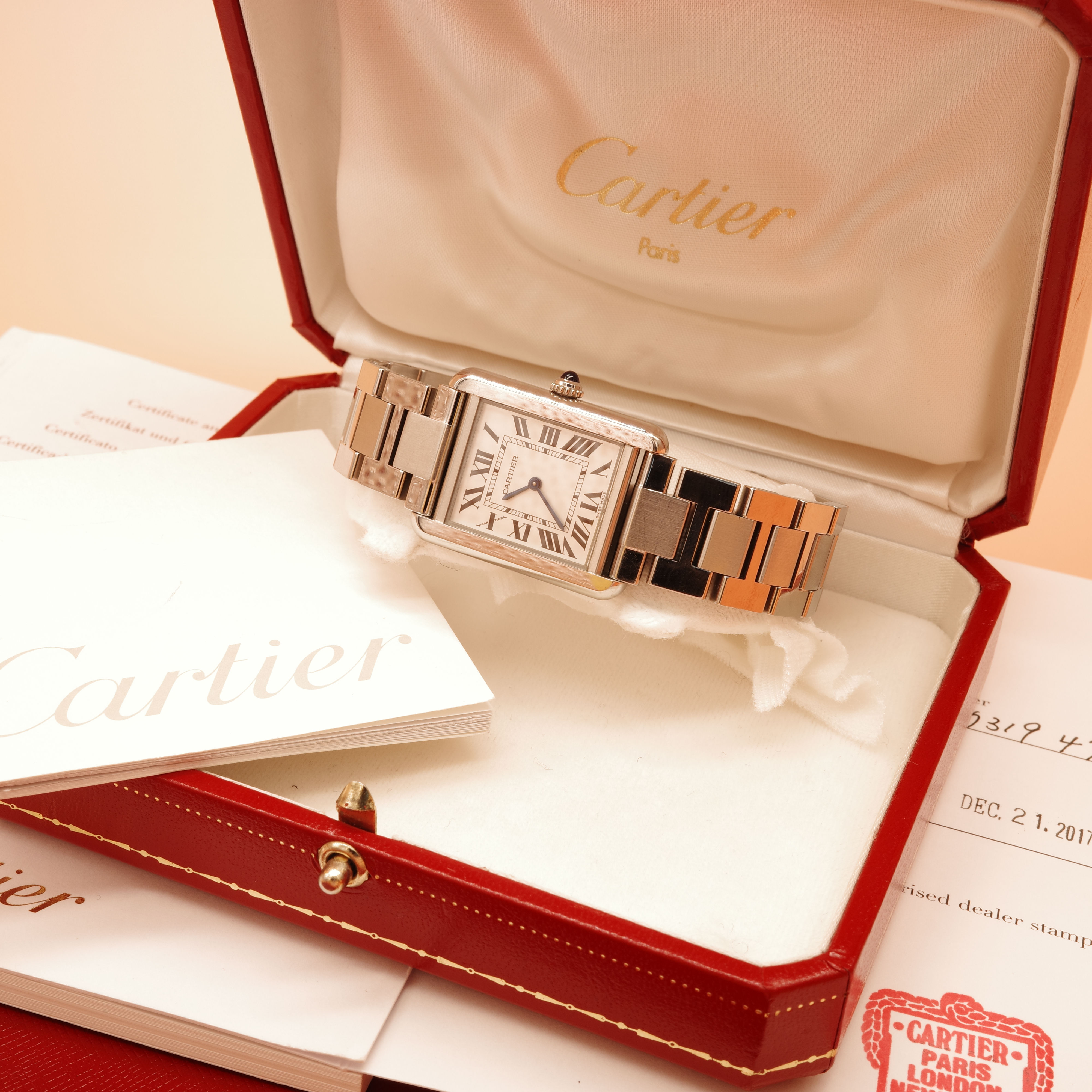 2017 Cartier Tank Solo 3170 full set