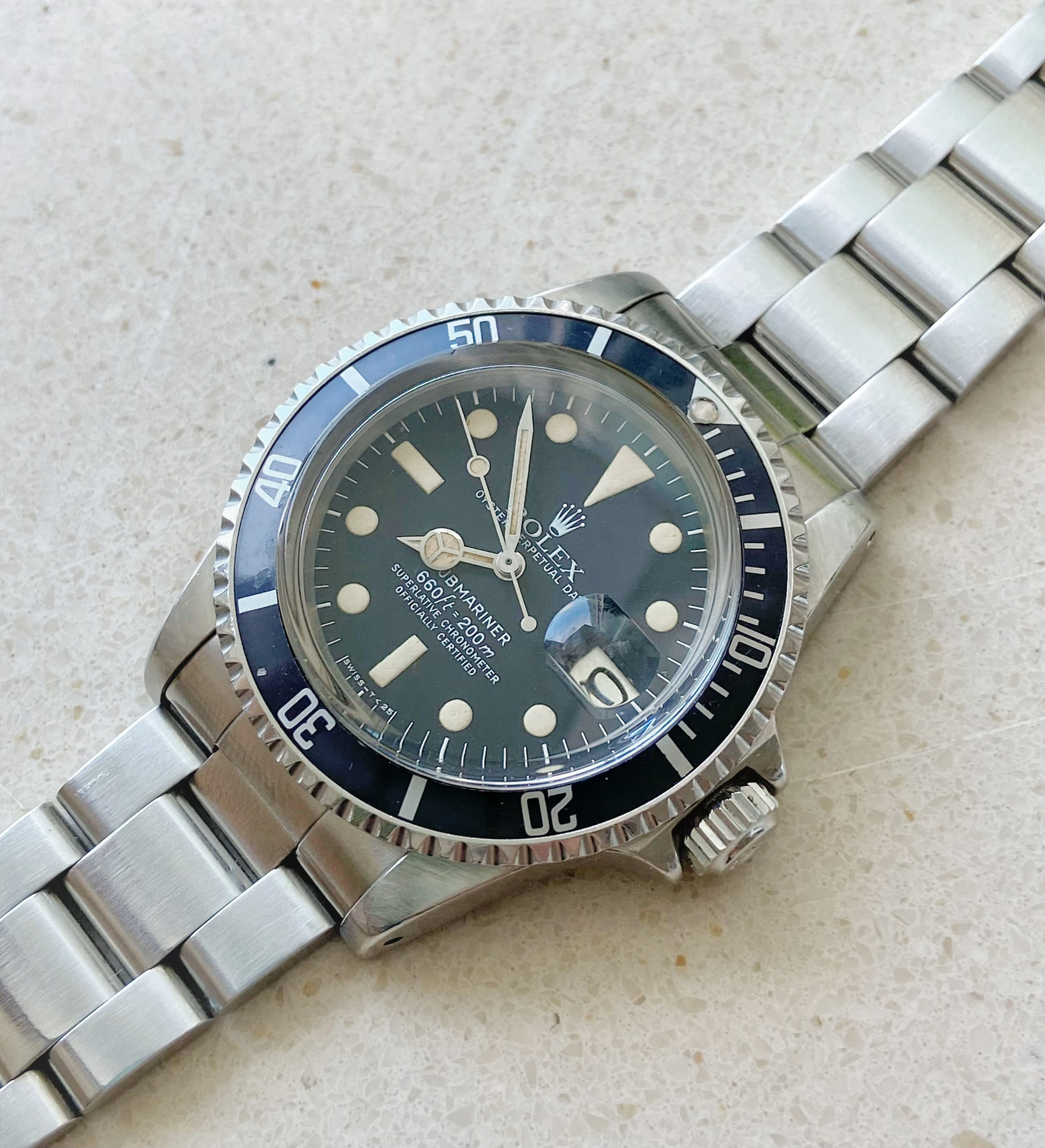 1978’ Rolex Submariner Date 1680 mk.1 white