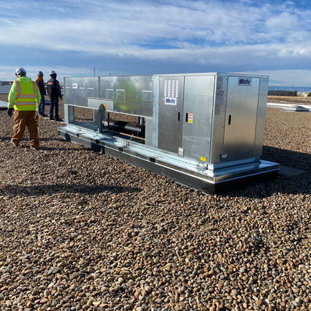 Bally condensing units on a roof
