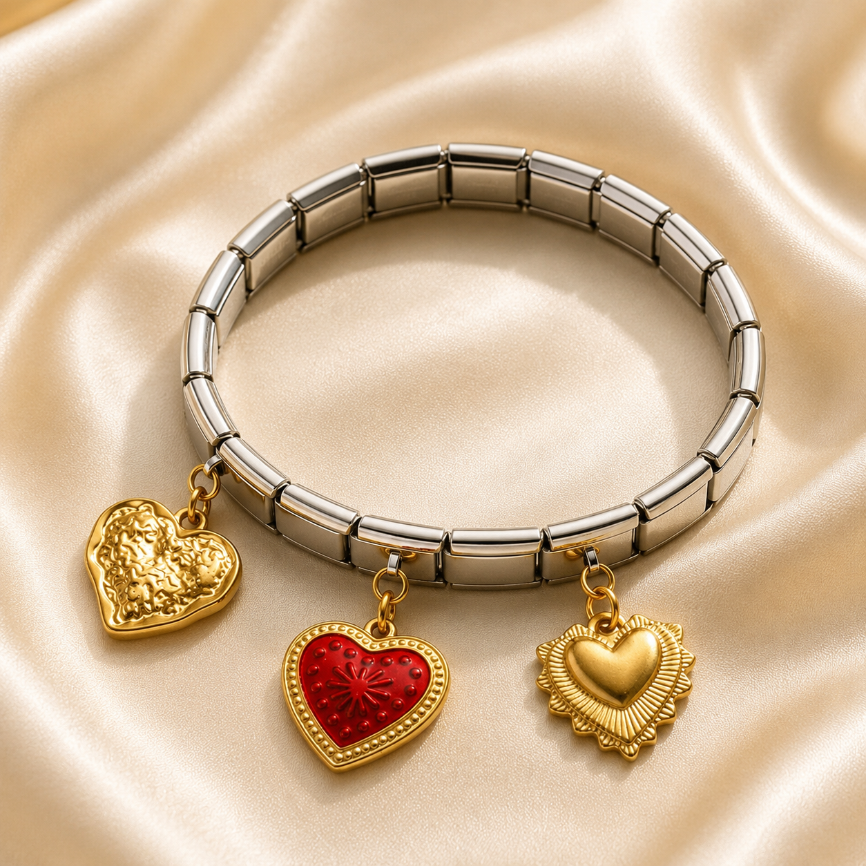 Pulsera con charms & circón