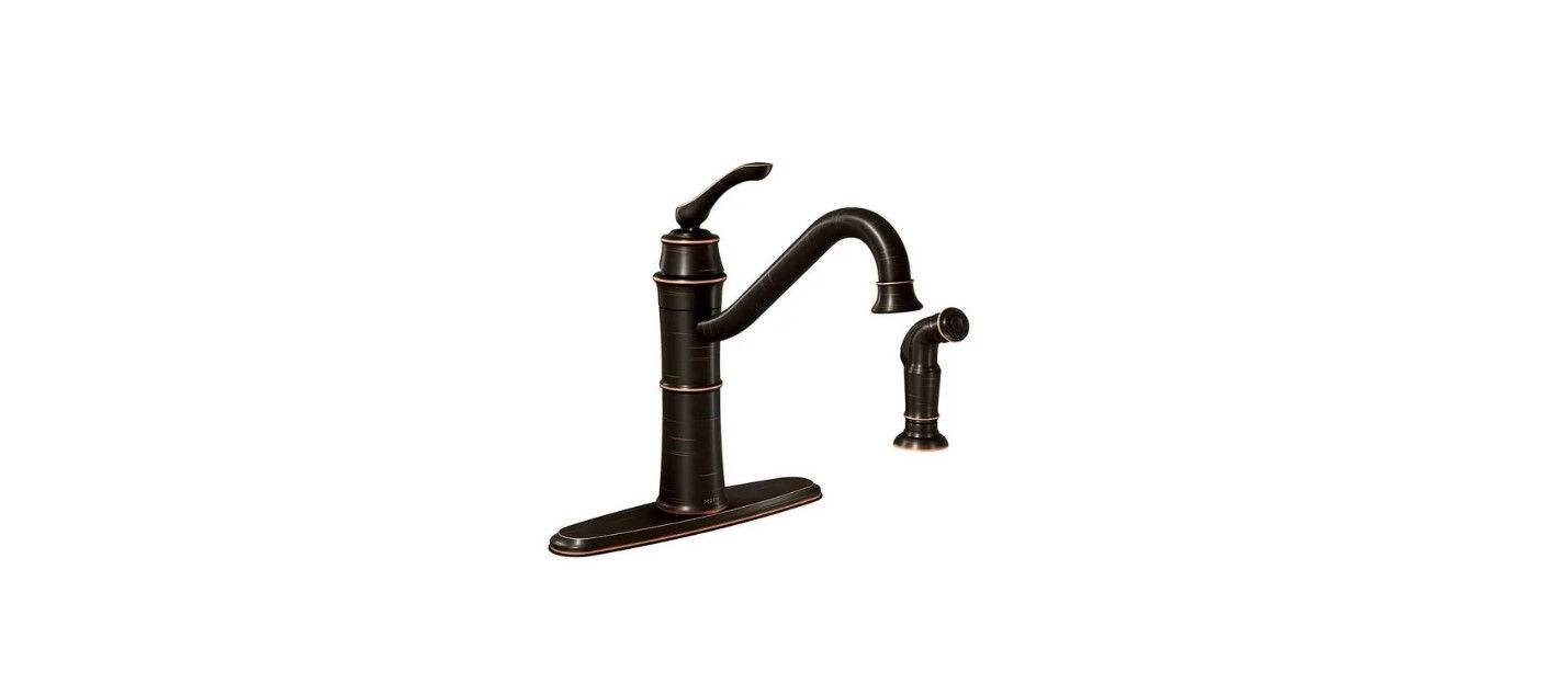 Wetherly Mediterranean Bronze One-Handle High Arc Kitchen Faucet