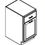 Thumbnail: Midland Pioneer 34-1/2" H Wastebasket Kit Base Cabinet