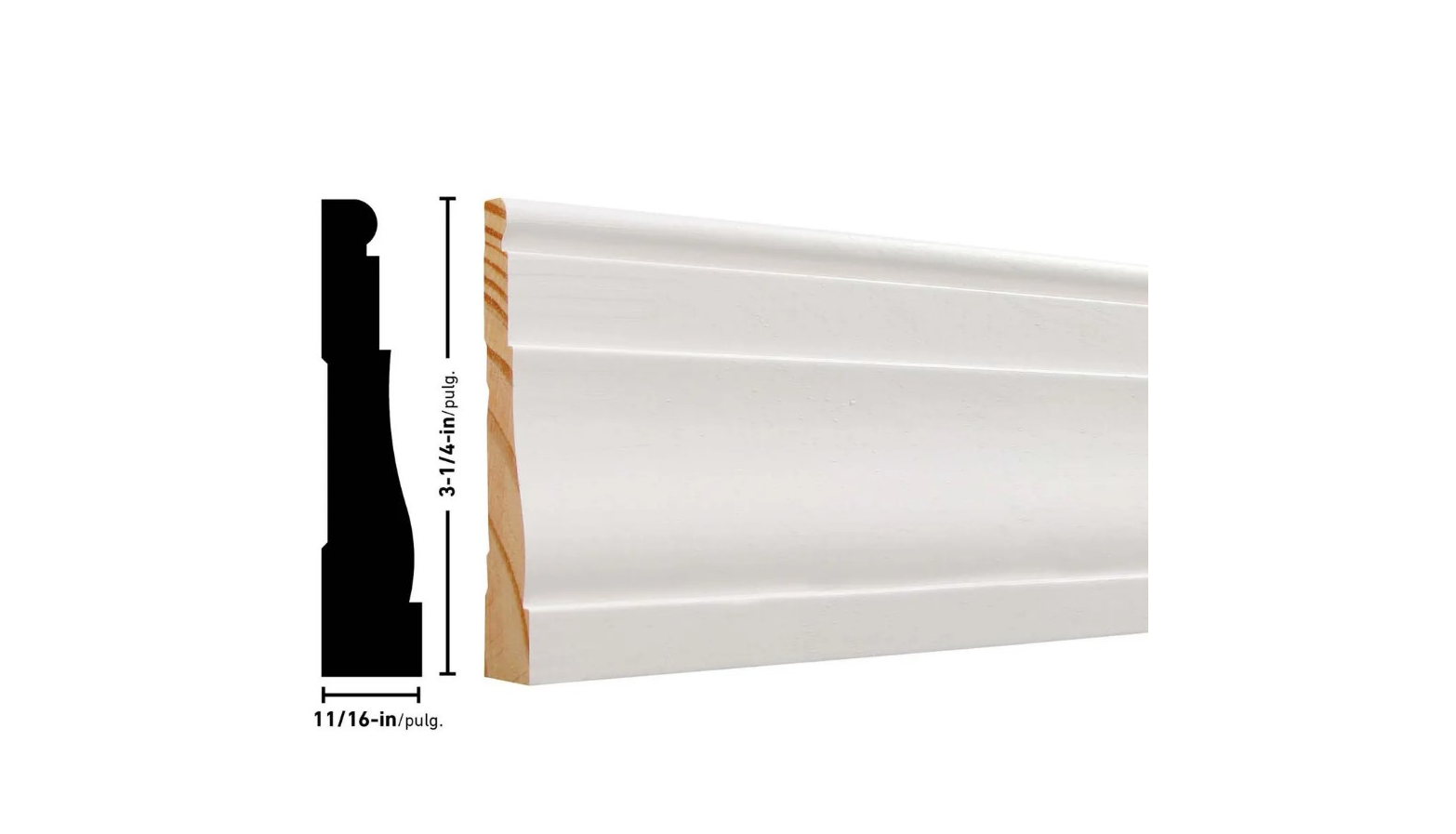 3-1/4" FJ Primed Colonial Casing