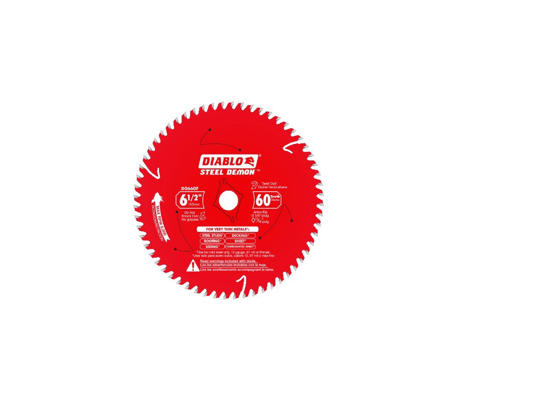 6-1/2" x 60-Teeth Steel Demon™ Saw Blade for Thin Metal
