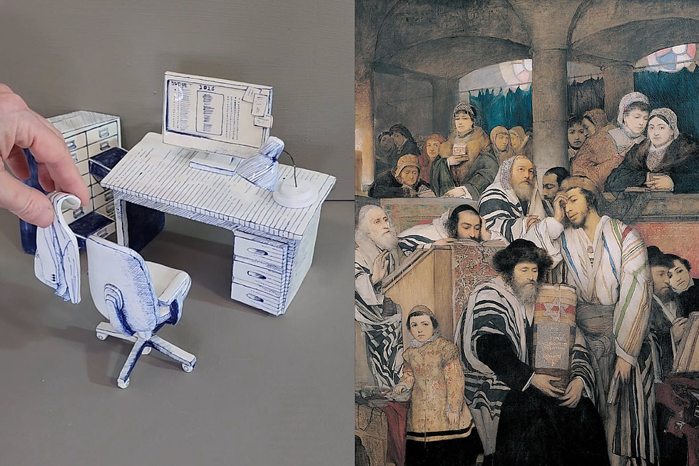 סיור בתערוכות 'שנת אפס'+'עולמות זעירים'