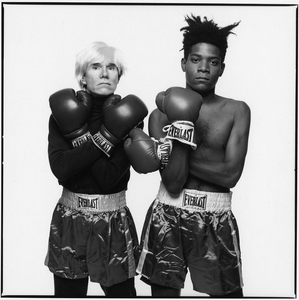 Andy Warhol and Jean Michel Basquiat – Saint Laurent Everlast by RUNWAY MAGAZINE – Photo (C) MICHAEL HALSBAND