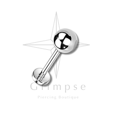 Flat back stud with ball top