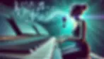 An image of a piano keyboard. It's very stylized and meant to show musicality and tone and pitch. It's a representation of tone deafness.