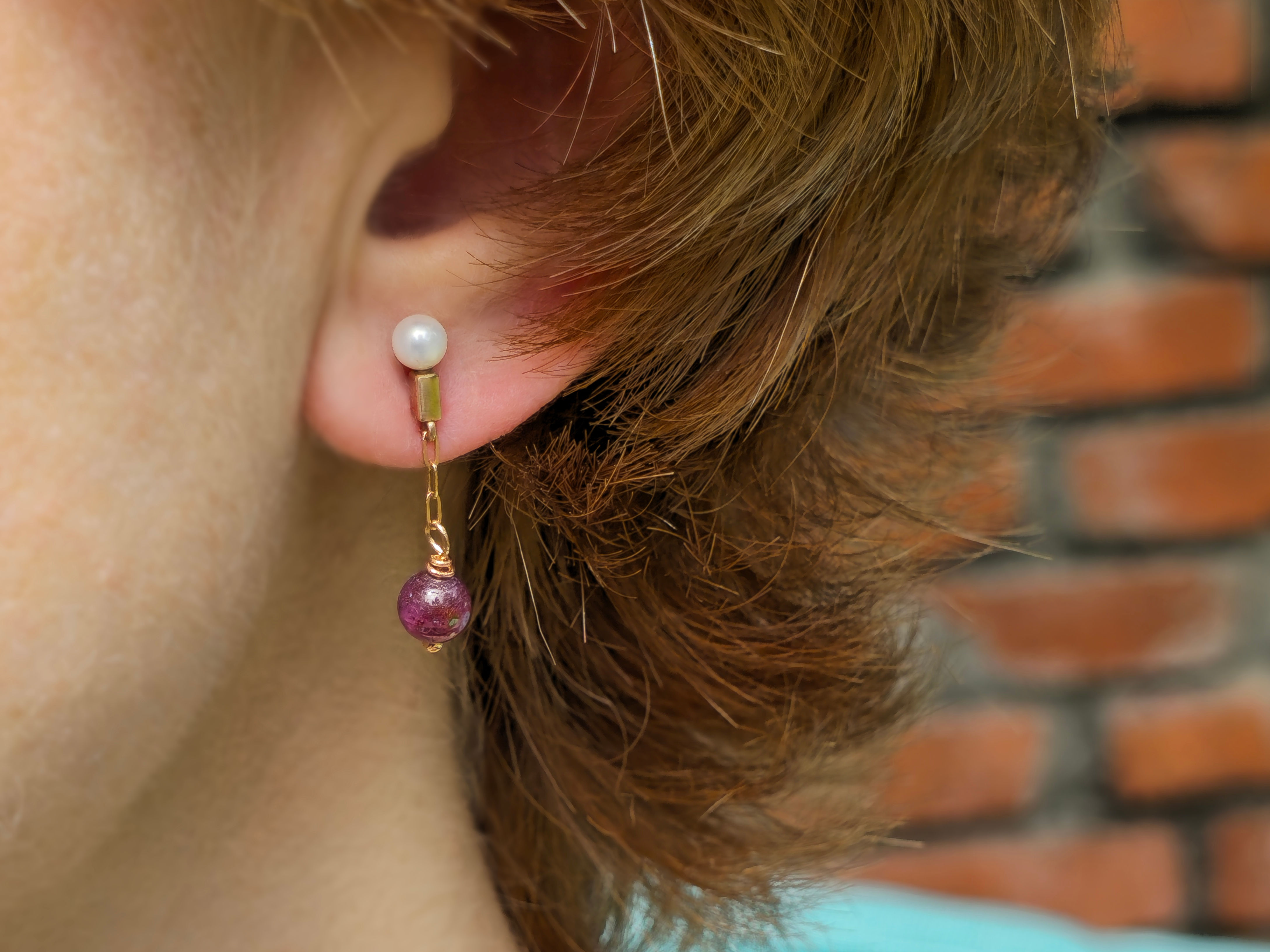 Cranberry Rose Earrings
