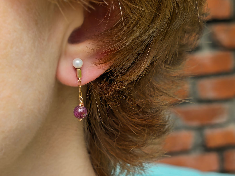 Cranberry Rose Earrings