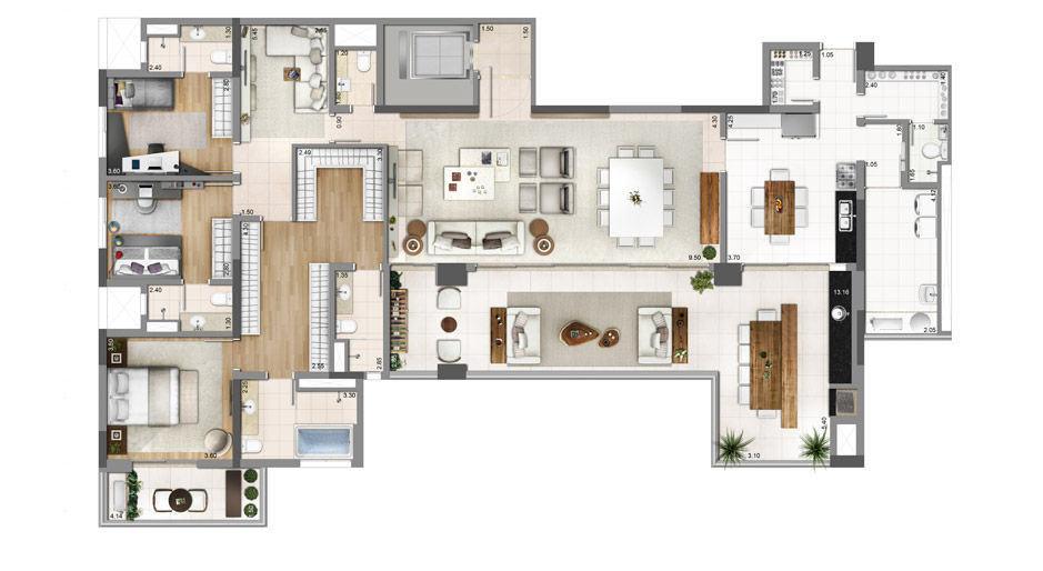 3 SUÍTES - 250 M²