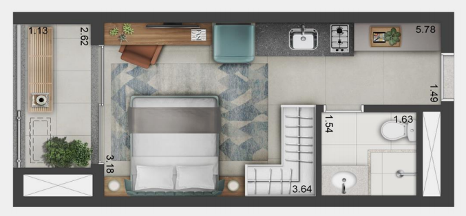STUDIO - 25 M²