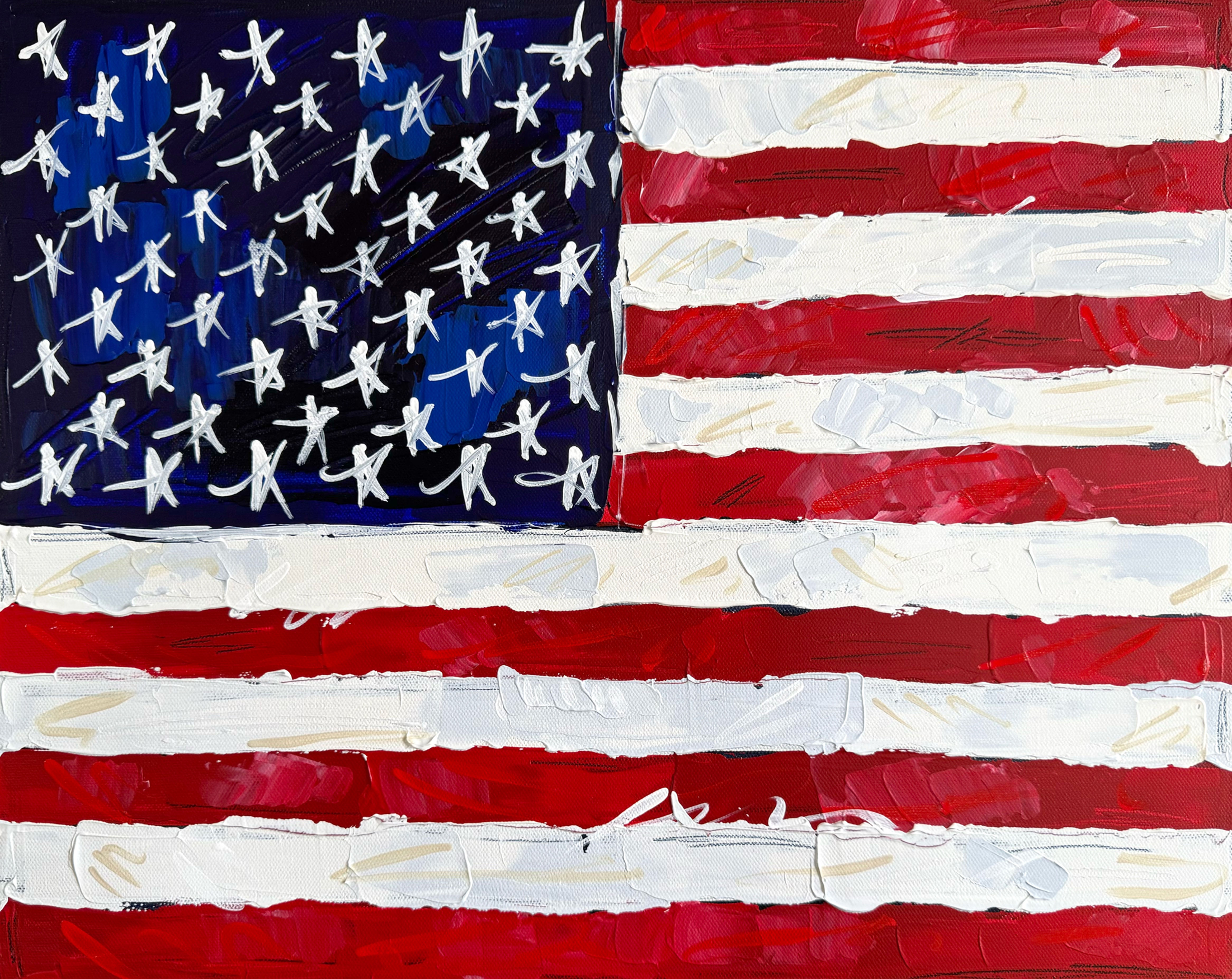 Stars and Stripes VII - 16" x 20"