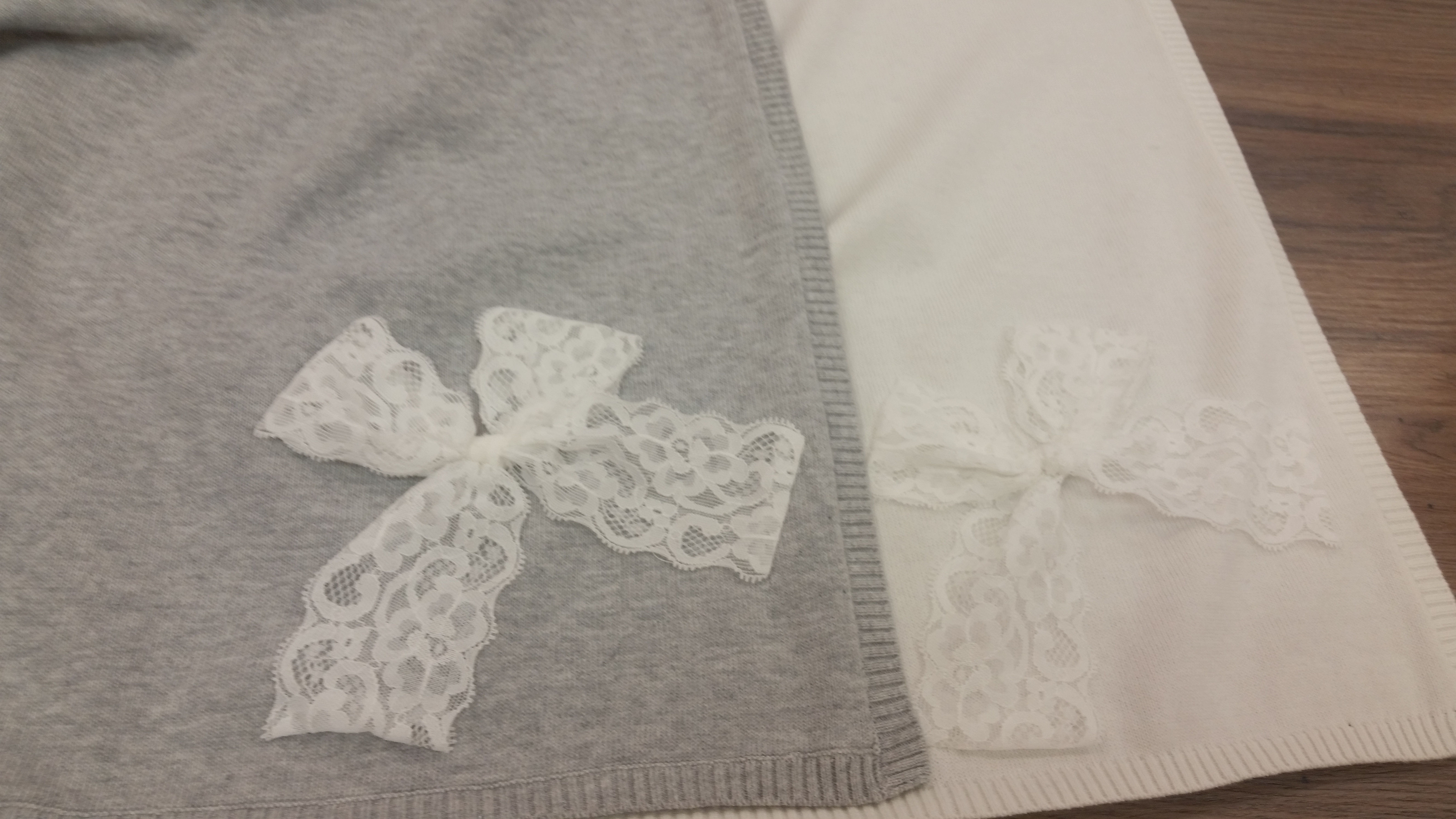 Baby Blanket with Lace Bow