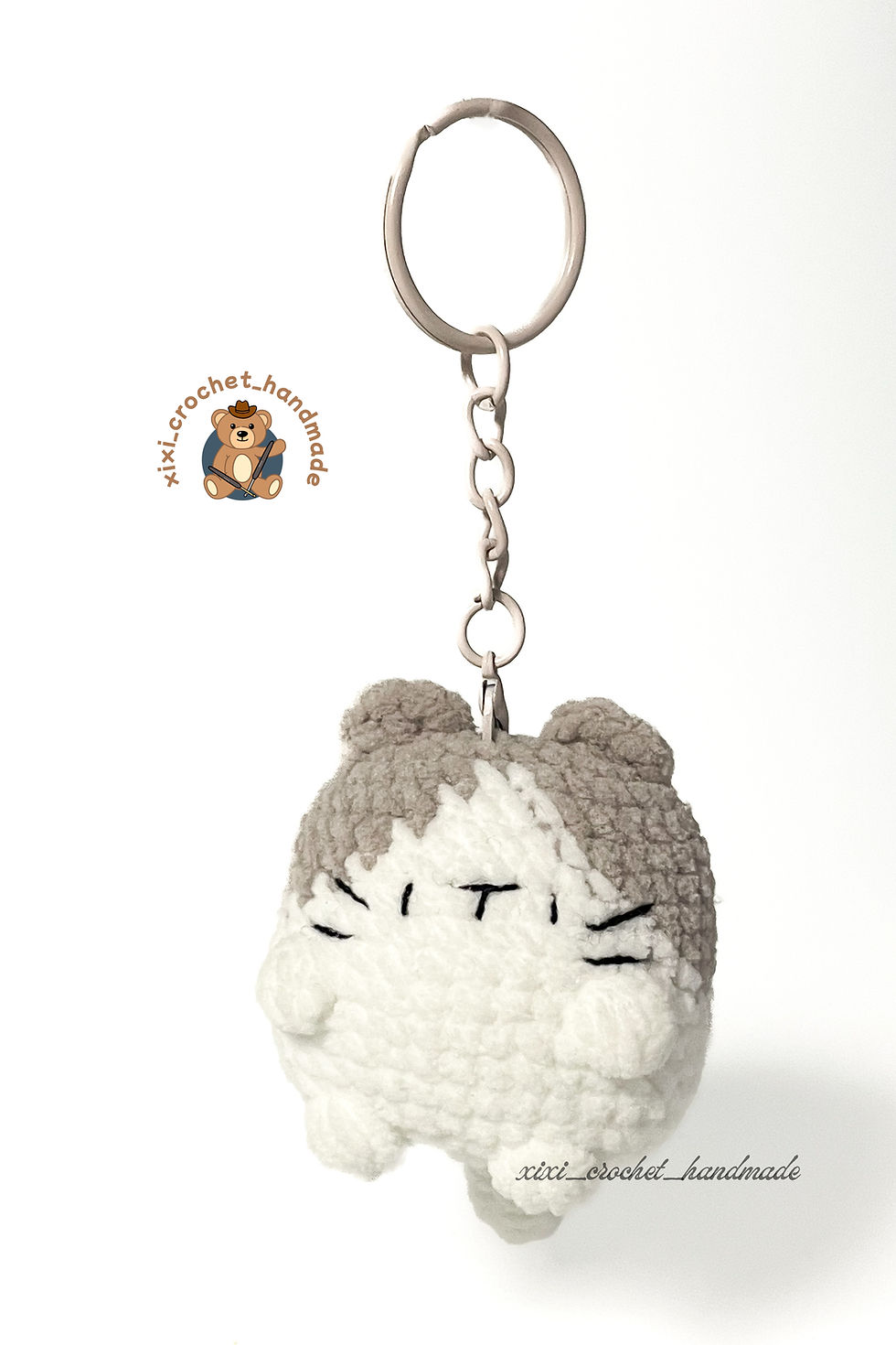 Miniature : Porte-clés chat au crochet 