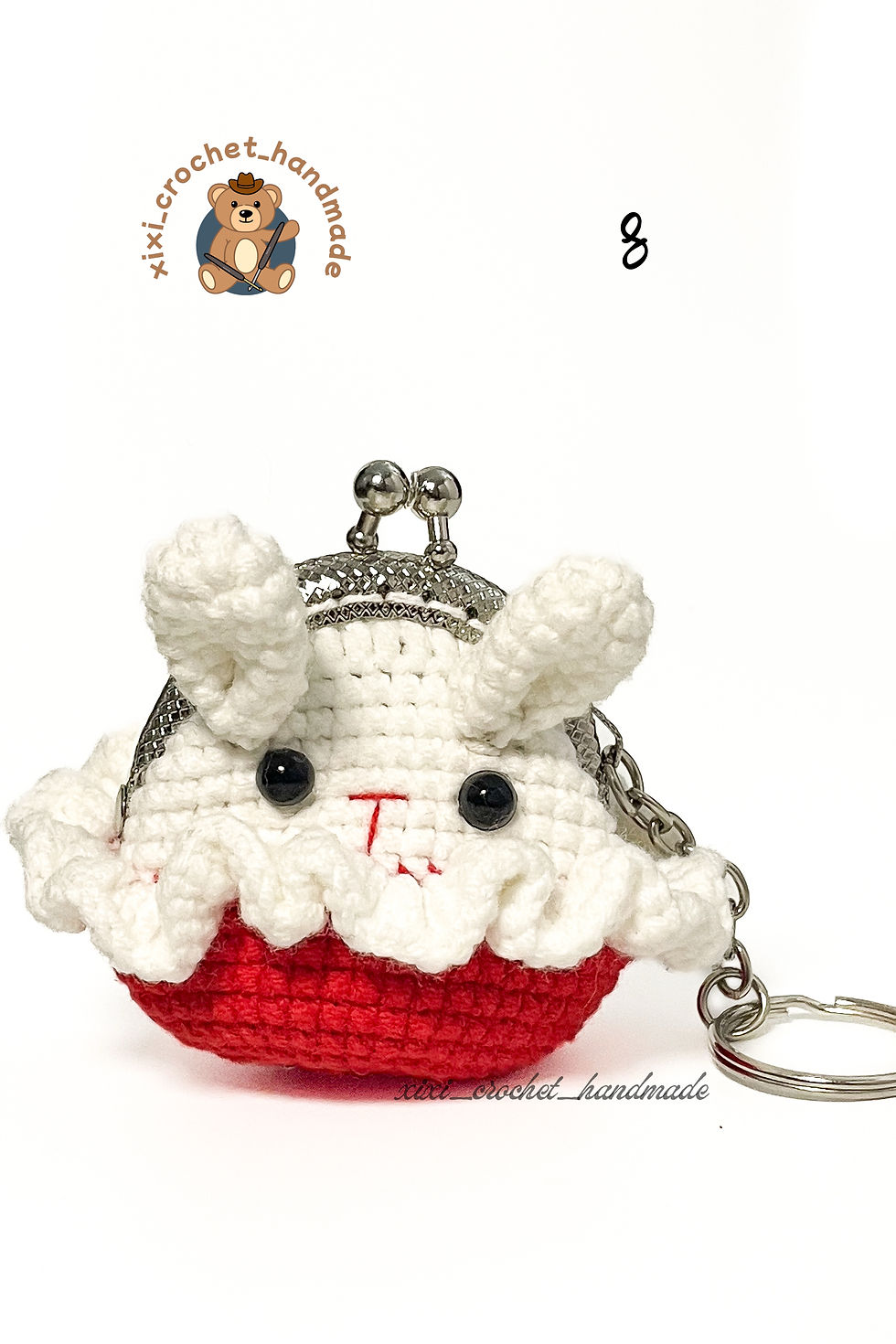 Miniature : Mini pochette+porte-clés au crochet 