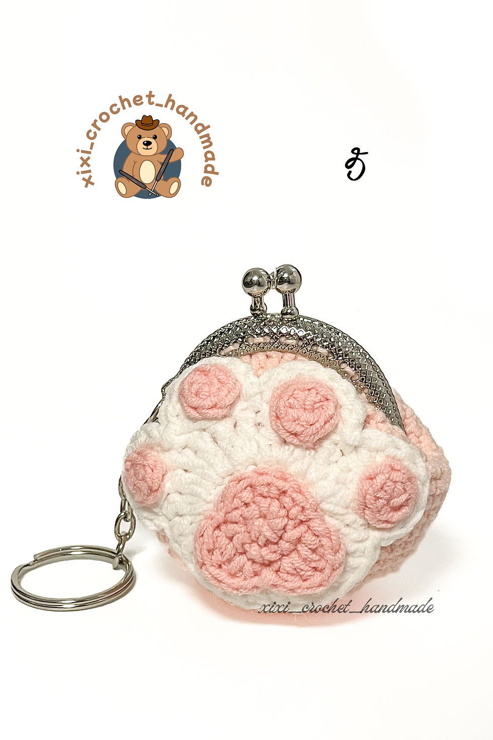 Miniature : Mini pochette+porte-clés au crochet 