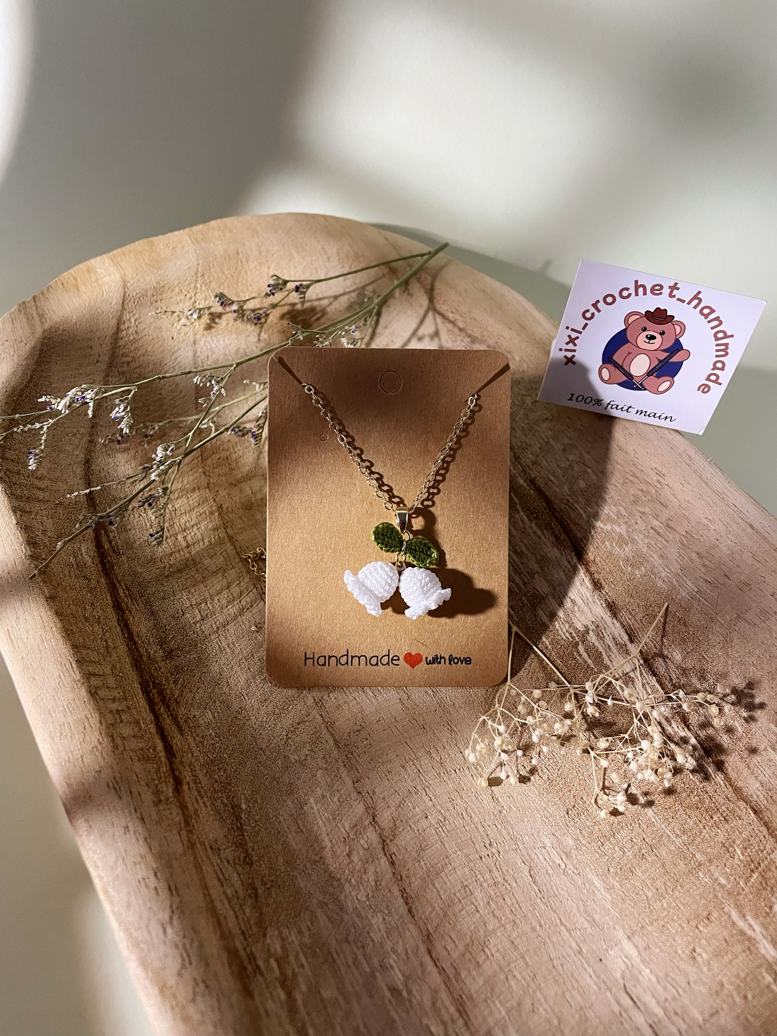 Collier muguet au micro crochet 