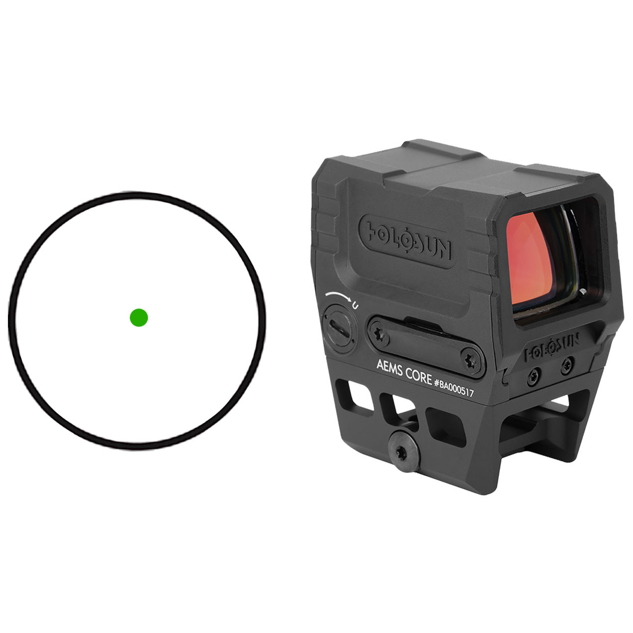 HOLOSUN AEMS CORE GREEN REFLEX SIGHT