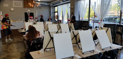 Mothers Day Paint Party Setup