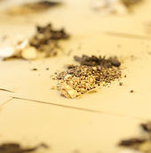 Chinese herbal formulas being prepared for separate doses