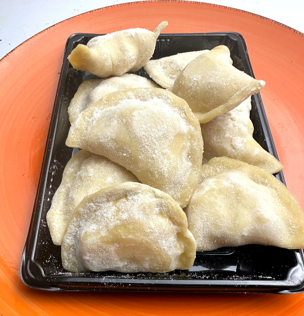 Ravioles rusos - vareniky con con papa, congelado en paquete