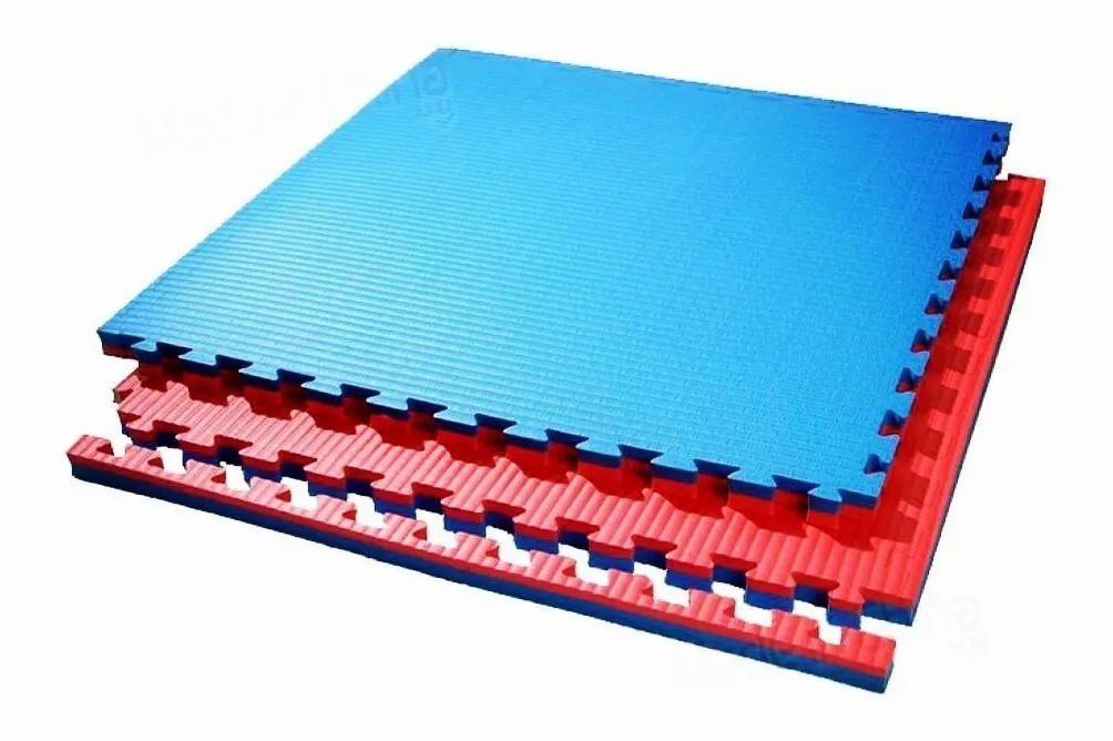 Piso Tatami Tipo Coreano Azul Rojo 2.5 Cm