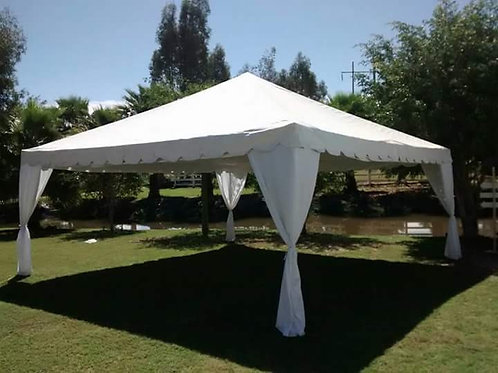 TOLDO 6 X 6 CON TELAS Y CANDIL