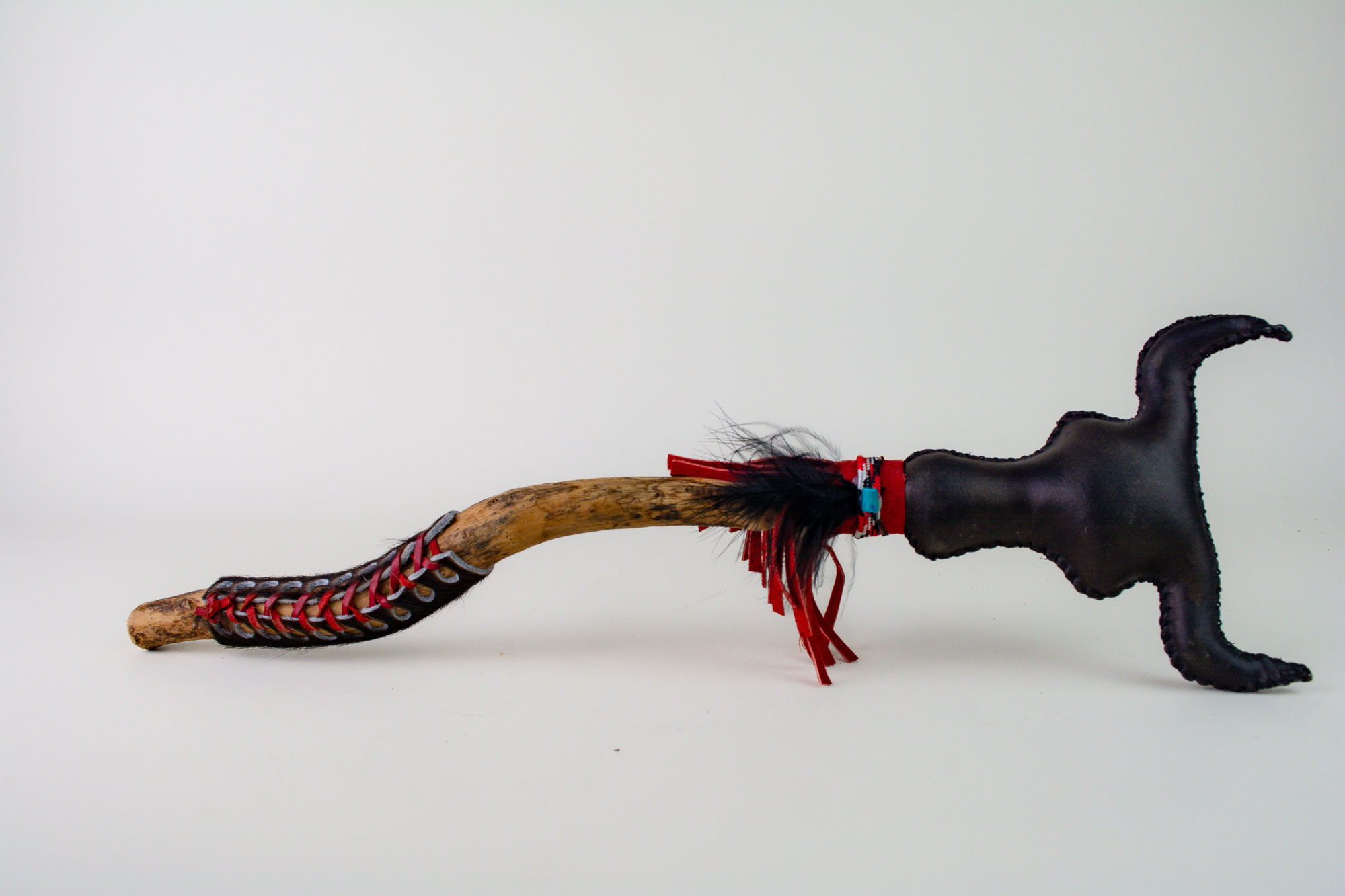 Shamanic Rattle - Large Solar Bull