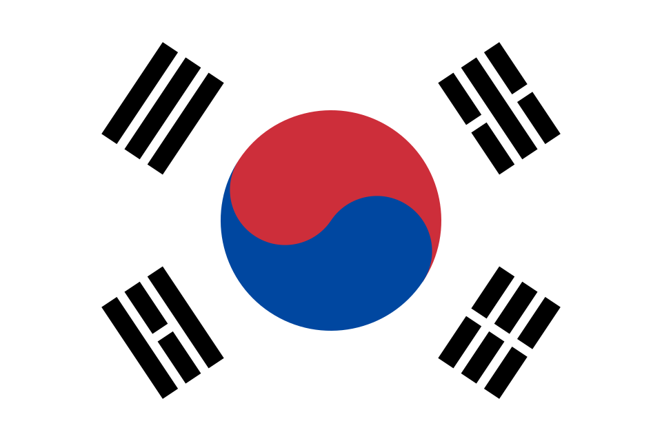 The flag of the Republic of Korea