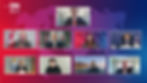 Global virtual summit participants on a world map background for the 2021 Ministerial Summit held in London, UK.