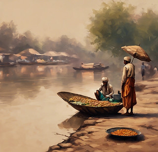 riverside with an Indian fish vendor.jpg