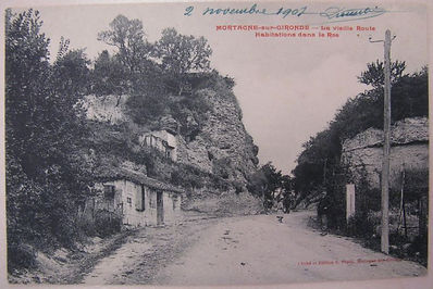 Maison et falaise au 14 rue du port en venant du port au 19ème siècle