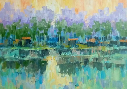 Nature Landscape by Vishwas Paralikar (Medium- Knife and Palette)