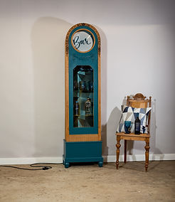 Standuhr Bar blau