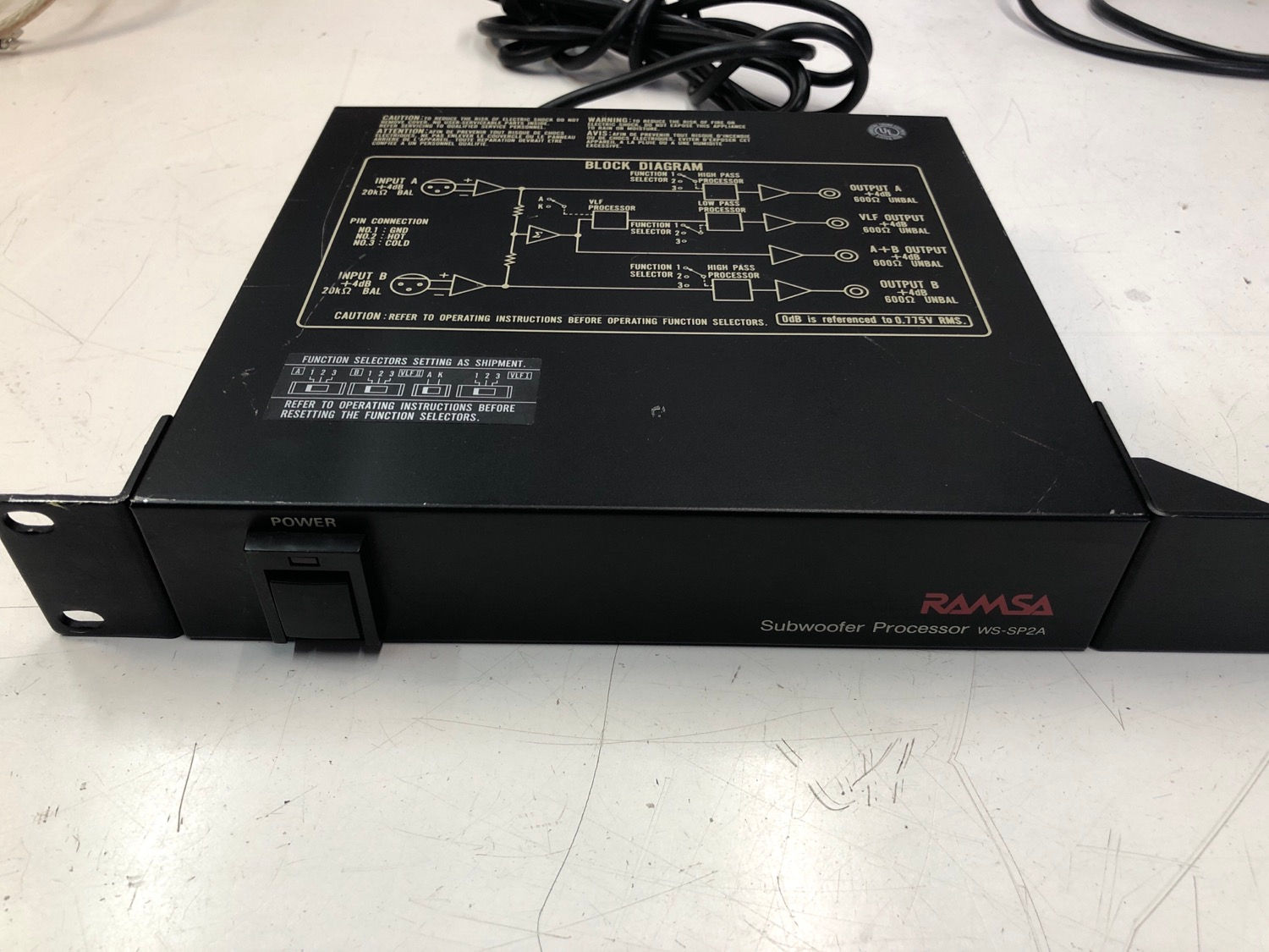 RAMSA WS-SP2A SUBWOOFER PROCESSOR