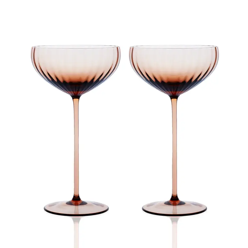 Thumbnail: Quinn Amber Coupe Glasses