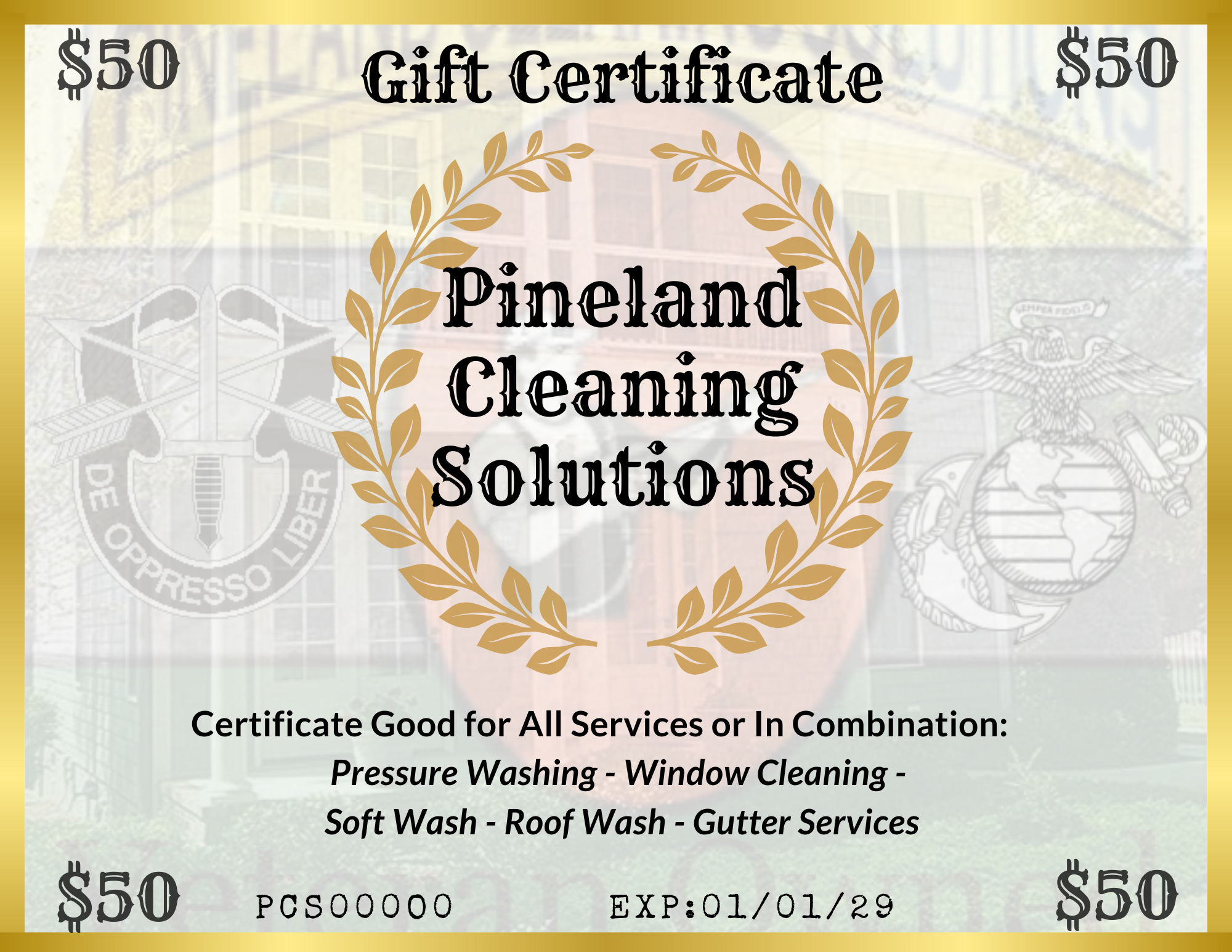gift certificate