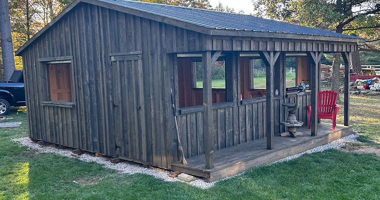 Beautiful Amish Cabana that is 18 feet wide and 22 feet long