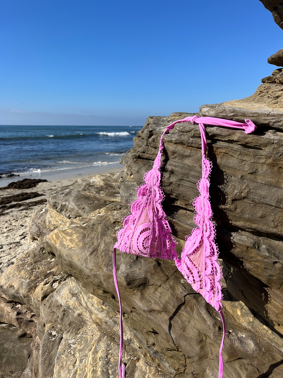 Thumbnail: PQ Iris Lace Halter Bikini Lifestyle Image
