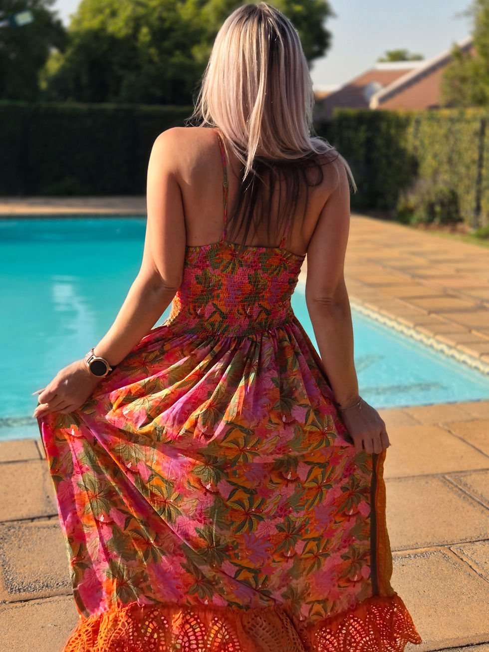 Thumbnail: SALT Sunset Anglaise Silk Blend Sun Dress