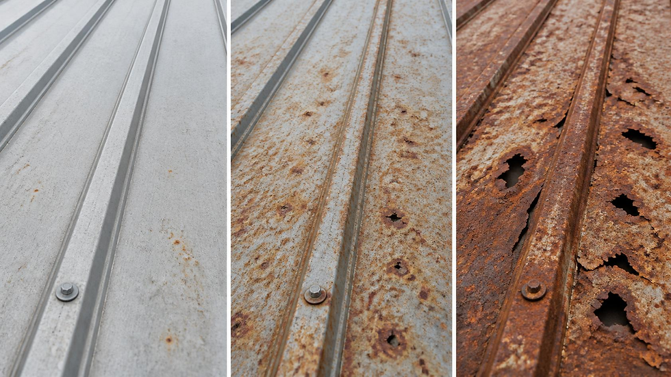 Stages of Roof Rust. Nsimeko Projects.