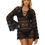 Thumbnail: PQ Black Noah Lace Tunic front