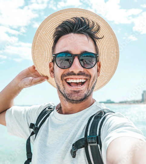 Happy man recommending Stimlove products