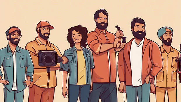 a team of film makers standing with proud.jpg