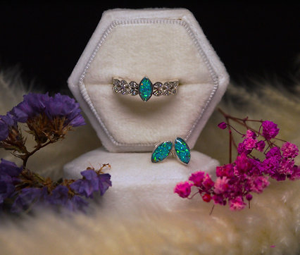 Double Marquise Band CZ Ring
