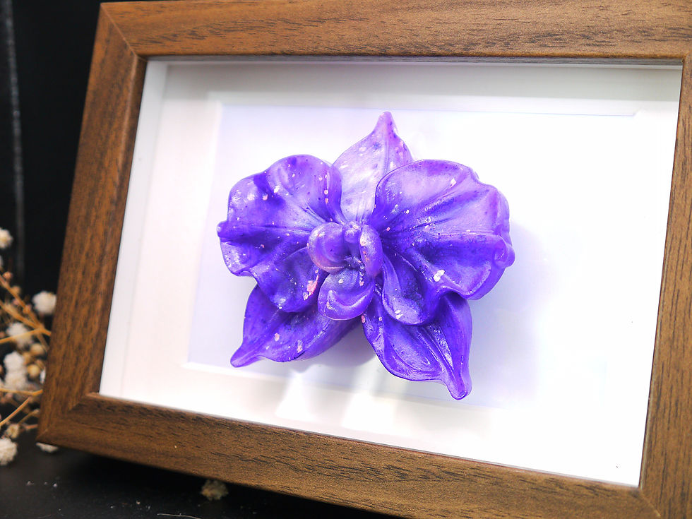 Thumbnail: Orchid Flower Resin Memorial Ornament