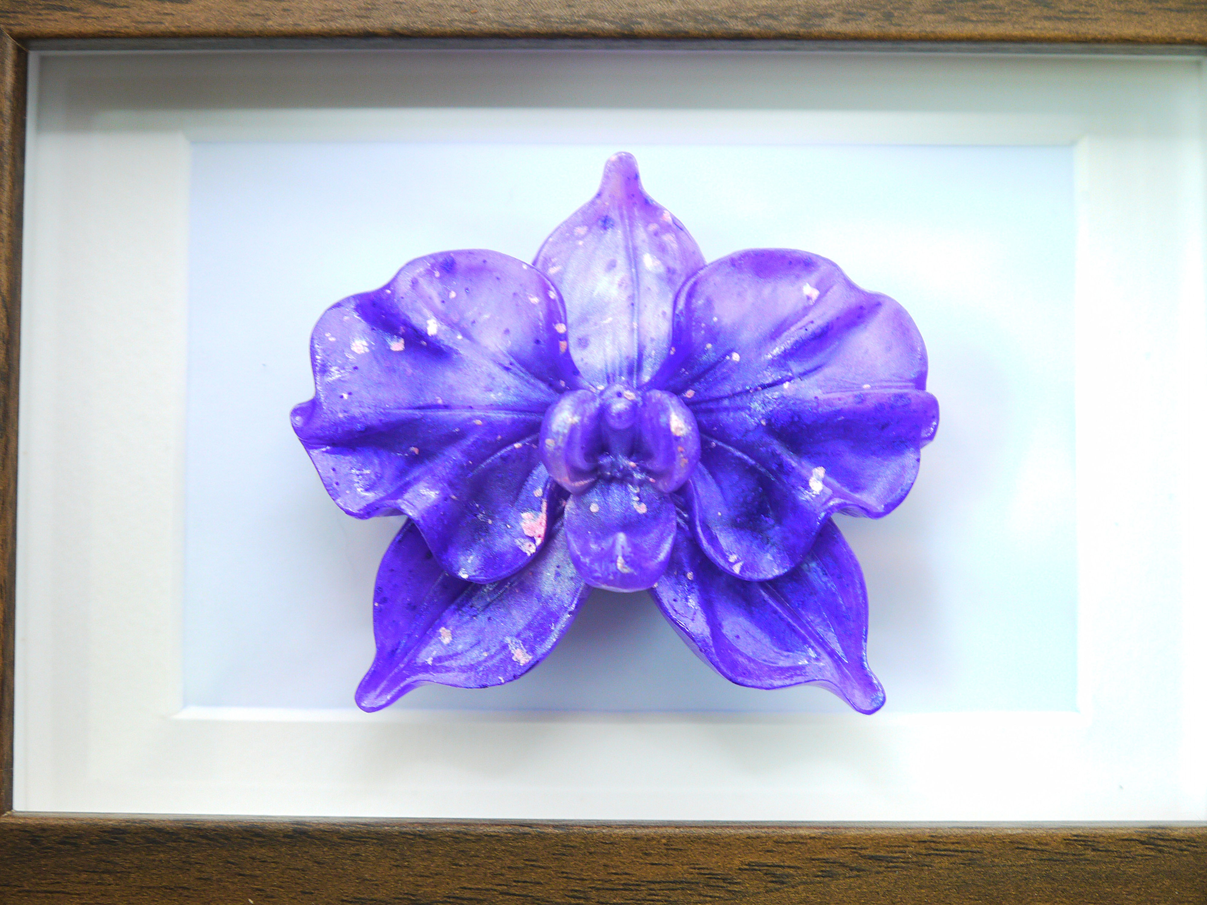 Orchid Flower Resin Memorial Ornament